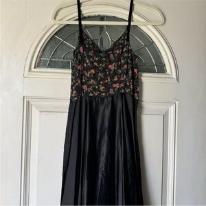 Marnie Skillings Silk Dress‎ Women’s Black Goth Grunge Rocker Punk Skull